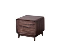 MANAFEEL Bedstand 50x40x50cm Walnut Solid Wood Bedside Storage Table, Modern Storage Bedside Storage Cabinet, Simple Bedroom Furniture Night Stand