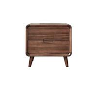 MANAFEEL Bedstand 52x42x48cm Walnut Bedside Storage Table, Modern Bedside Storage Drawer Cabinet, Bedroom Living Room Furniture Night Stand