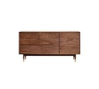 MANAFEEL Bufetera Black Walnut Japanese-style Kitchen Side Cabinet Log Storage Drawer TV Simple Bedroom Bed End Table Living Room Entrance Decoration Furniture(180 * 40 * 80cm)