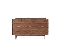 MANAFEEL Bufetera Black Walnut Japanese Style Living Room Storage Cabinet, TV Simple Bedroom Bed End Table Entrance Corridor Decorative Furniture