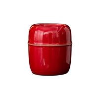 MANAFEEL Ceramic Tea Caddy Forbidden City Red Tea Cans Ceramic Sealed Cans Small And Large Rock Tea Cinnamon Black And Green Tea Longjing Portable Cans Tea Canister(L)