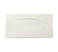 MANAFEEL Dining Plates Creative Pure White Flat Plate Western Restaurant Steak Plate Simple Ceramic Tableware Dinner Plate(M)