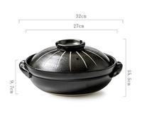 MANAFEEL Dining Plates Japanese Domestic Ceramic Braised Pot Casserole Clay Pot Rice Casserole Salad Plates Dinner Plate(S)