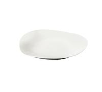 MANAFEEL Dining Plates Simple White Soup Plate Restaurant Hotel Ceramic Salad Plate Dinner Plate(L)