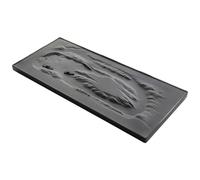 MANAFEEL Tea Trays For Serving Natural Ebonite Tea Tray Stone Tea Table Kung Fu Tea Sea Home Simple Bubble Tea Slate Tea Set Tea Tray(100 * 50 * 3cm)