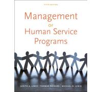 Management of Human Service Programs (SW 393t 16- Social Work Leadership in Human Services Organiz)