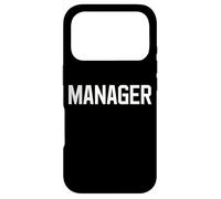 MANAGER Back Print Text Design for Leadership Roles Case for iPhone 17 Pro
