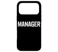 MANAGER Back Print Text Design for Leadership Roles Case for iPhone 17 Pro Max