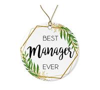 Manager Christmas Ornament - Christmas Ornament Gift for Manager - World's Best Manager - Best Manager Ever - Manager Gifts Printed on Both Sides