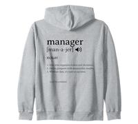 Manager Definition Funny Leadership Office Humor Zip Hoodie