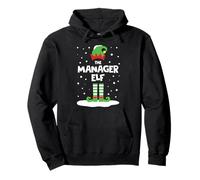 Manager Elf Matching Group Family Holiday Christmas Costume Pullover Hoodie