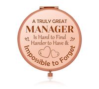 Manager Gift for Women Girls Compact Makeup Mirror for Coworkers Manager Appreciation Gifts Manager Leaving Gift Supervisor Gift Travel Makeup Mirror Christmas Birthday Retirement Gift for Manger