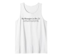 Manager Mr. 12 Dozen Listen, Dozen Manage Work Humor Pun Tank Top