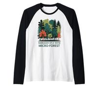 Manager of a 10x10 Micro-Forest Urban Rewilding Raglan Baseball Tee