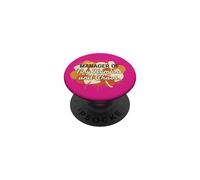 Manager of Tiny Humans and Chaos Groovy Retro Mom Teacher PopSockets Adhesive PopGrip