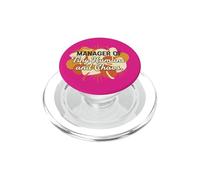 Manager of Tiny Humans and Chaos Groovy Retro Mom Teacher PopSockets PopGrip for MagSafe