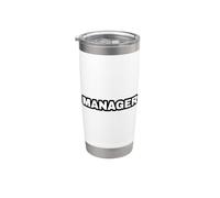 Manager Plain White Big Print for Work Office Professional Stainless Steel Insulated Tumbler