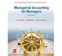 Managerial Accounting for Managers ISE