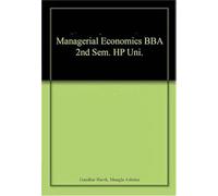 Managerial Economics BBA 2nd Sem. HP Uni.