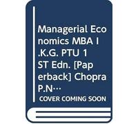 Managerial Economics MBA I.K.G. PTU