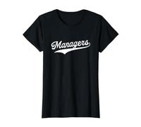 Managers - Retro University Aesthetic Sports Value Graphic T-Shirt, Women, Black, M