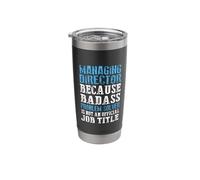Managing Director Problem Solver Job Title Funny Stainless Steel Insulated Tumbler