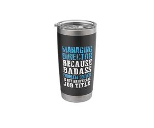 Managing Director Problem Solver Job Title Funny Stainless Steel Insulated Tumbler