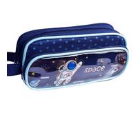 MANAKI ENTERPRISE Multifunctional Pencil Pouch Aesthetic Pencil Case for Girls Large Capacity Best Thing to Put Pen Pencil Sharpener Rubber, Best Gift for Girl's (New Blue Space Pouch)