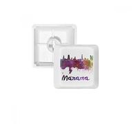 Manama Bahrain City Watercolor PBT Keycaps for Mechanical Keyboard White OEM No Marking Print
