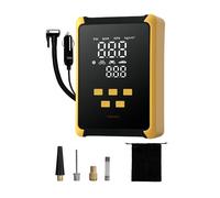 Manan 12V 150PSI Portable Air Compressor Dual Display LED Tire Inflator in Black Manan Black