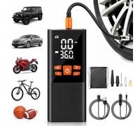 Manan Car Tyre Inflator Portable Air Compressor 150 PSI Corded Cordless | Corded And Cordless,Portable Design,Digital Pressure Control,Preset Pressure,Auto Shutoff,For Car Bike Motorcycle Ball