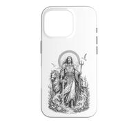 Manannan Celtic Sea God Sacred Wave Line Art Case for iPhone 16 Pro