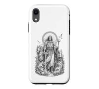 Manannan Celtic Sea God Sacred Wave Line Art Case for iPhone XR