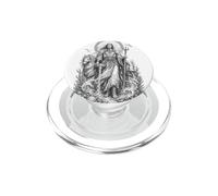 Manannan Celtic Sea God Sacred Wave Line Art PopSockets PopGrip for MagSafe