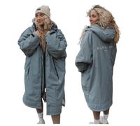 Manao Anu Adult Waterproof Changing Robe with Soft Fleece Lining - Waterproof Windproof Oversized Swim Coat - Swimming - Water-sports - Wild Swimming