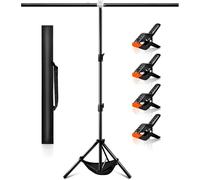 ManaPina Backdrop Stand Kit 5 x 6.5 ft Green Screen Stand Height Adjustable Portable Small 2 x 2 M Background Stand for Streaming, Zoom, YouTube, Photography, Birthday Party, Tik Tok