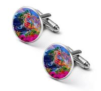 Manarola Italy in The Cinque Terre Cufflinks for Men Women Cuff Links Tuxedo Shirt Personalised Printed Jewelry Accessories