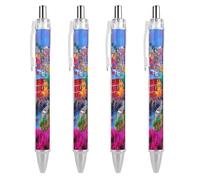Manarola Italy in The Cinque Terre Retractable Ballpoint Pens Black Ink 0.5mm Fine Tip Ball Point Pencil Office Supplies