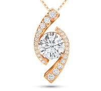 MANASSAA Moissanite Necklace Gift for Her Anniversary Gift for Wife Girlfriend Mum Platinum Plated Sterling Silver 1-2 Carat D (VSS1) Moissanite Necklace Gift for Women Mother's Day Valentine's Day