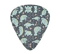 Manatee Animals 12 Pack Guitar Picks Guitar Plectrums for Electric Acoustic Bass Guitarï¼ˆSpec 0.46 0.71 0.96mmï¼‰