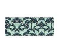 Manatee Animals Calf Extra Large Desk Pad,Non-Slip Rubber Base Mat, for Keyboard, Mouse and Desk Protection