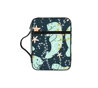 Manatee Animals Calf Print Soft Bible Storage Bag Scripture Holder Waterproof for Worship Travel Devotional