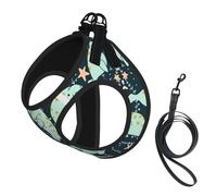 Manatee Animals Calf Printing Puppy Summer Vest Harness With Reflective,Dog Accessories For Small Medium Large Dogs And Cats