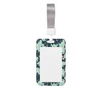 Manatee Animals Calf Vertical Id Card Badge Holder with Neck Strap, Printed Waterproof Name Card Holder for Work Office Nurse School