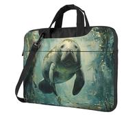 Manatee Animals Print Laptop Bag For Ultra-Thin Portable Business Casual Single Shoulder Messenger Bags