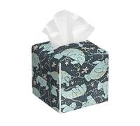Manatee Animals Print Tissue Box Cover, Leather Tissue Holder Decorative Tissue Box Holder For Kitchen, Bathroom