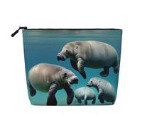 Manatee Animals Versatile Travel Makeup Bag Travel Pouch with Zipper Accessories Organizer