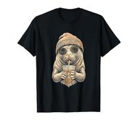Manatee Beanie and Iced Coffee Sunglasses Value Graphic T-Shirt