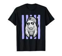 Manatee Calf Y2K Striped Men Kids Women Value Graphic T-Shirt