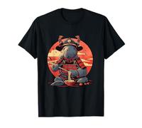 Manatee Ramen Bowl Japanese Noodles Samurai Warrior T-Shirt